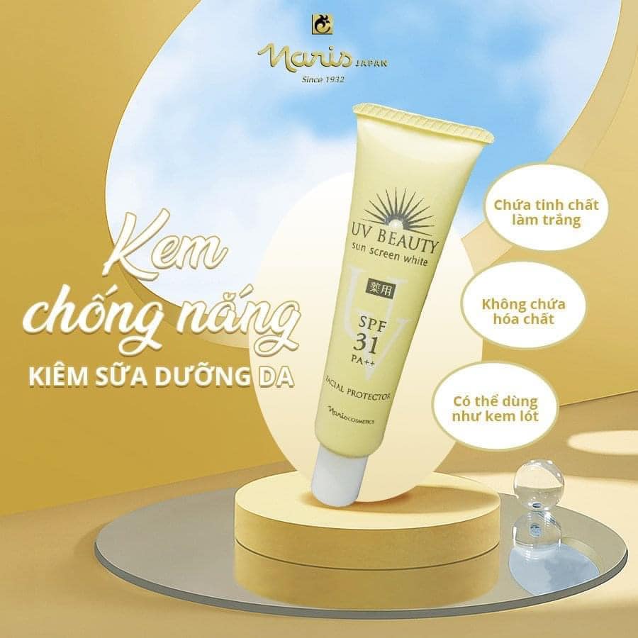 CHỐNG NẮNG LÀM SÁNG DA SUN SCREEN WHITE: DƯỠNG ẨM VÀ NÂNG TÔNG HIỆU QUẢ CẢ NGÀY DÀI