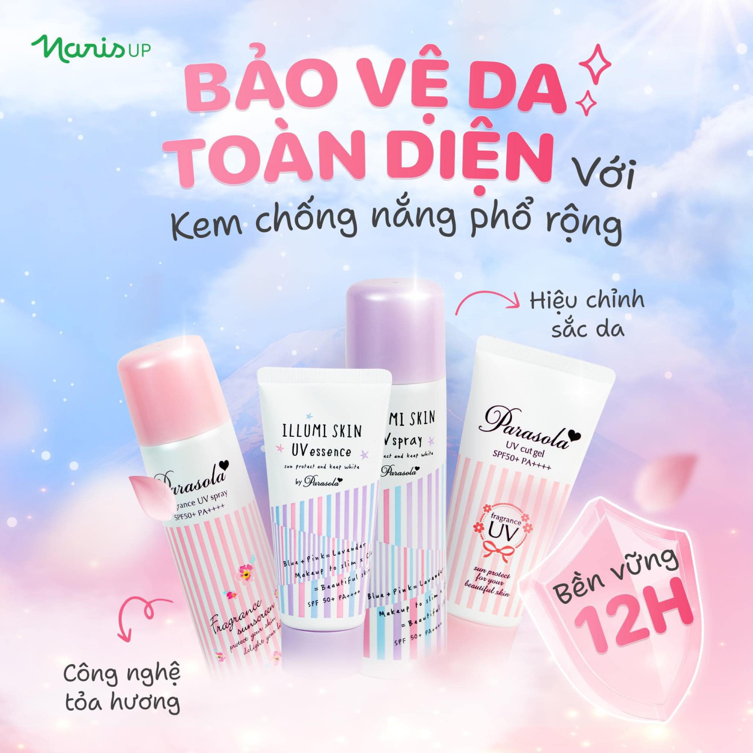 KÍCH HOẠT 5 LỚP BẢO VỆ DA TOÀN DIỆN VỚI KEM CHỐNG NẮNG PHỔ RỘNG PARASOLA BY NARIS